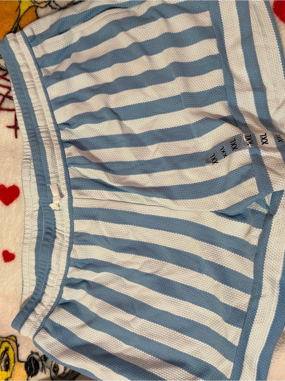 Simply Southern Light Blue and White Striped Pajama Shorts